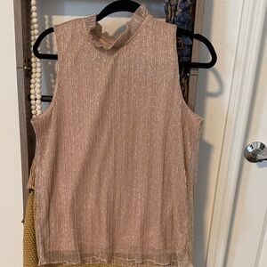 Elegant Sleeveless Top in Shimmering Mauve/Pink or Rose Gold